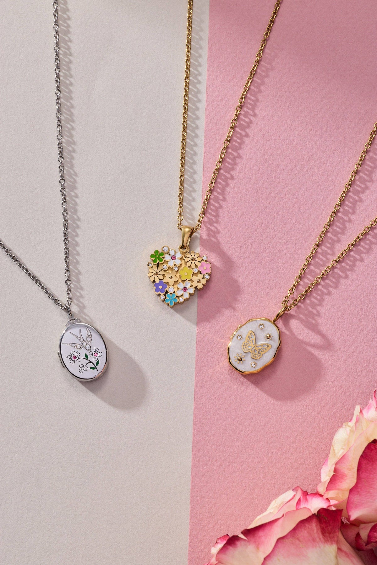 Alex & Ani Filigree Butterfly Locket Pendant Necklace