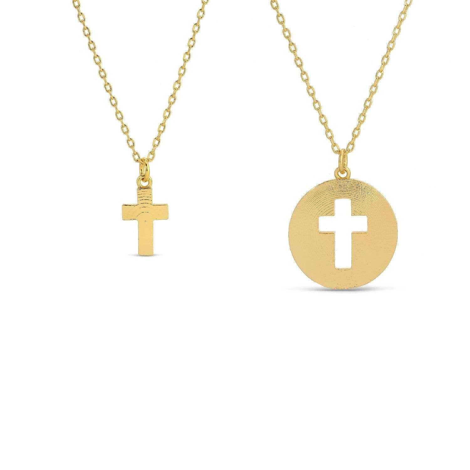 Splendid Iris - BFF Pair of Cross Necklaces - 926 West