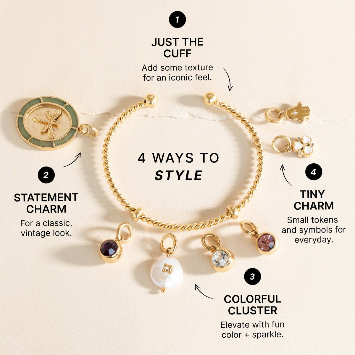 Alex & Ani French Rope Charm Bracelet Cuff