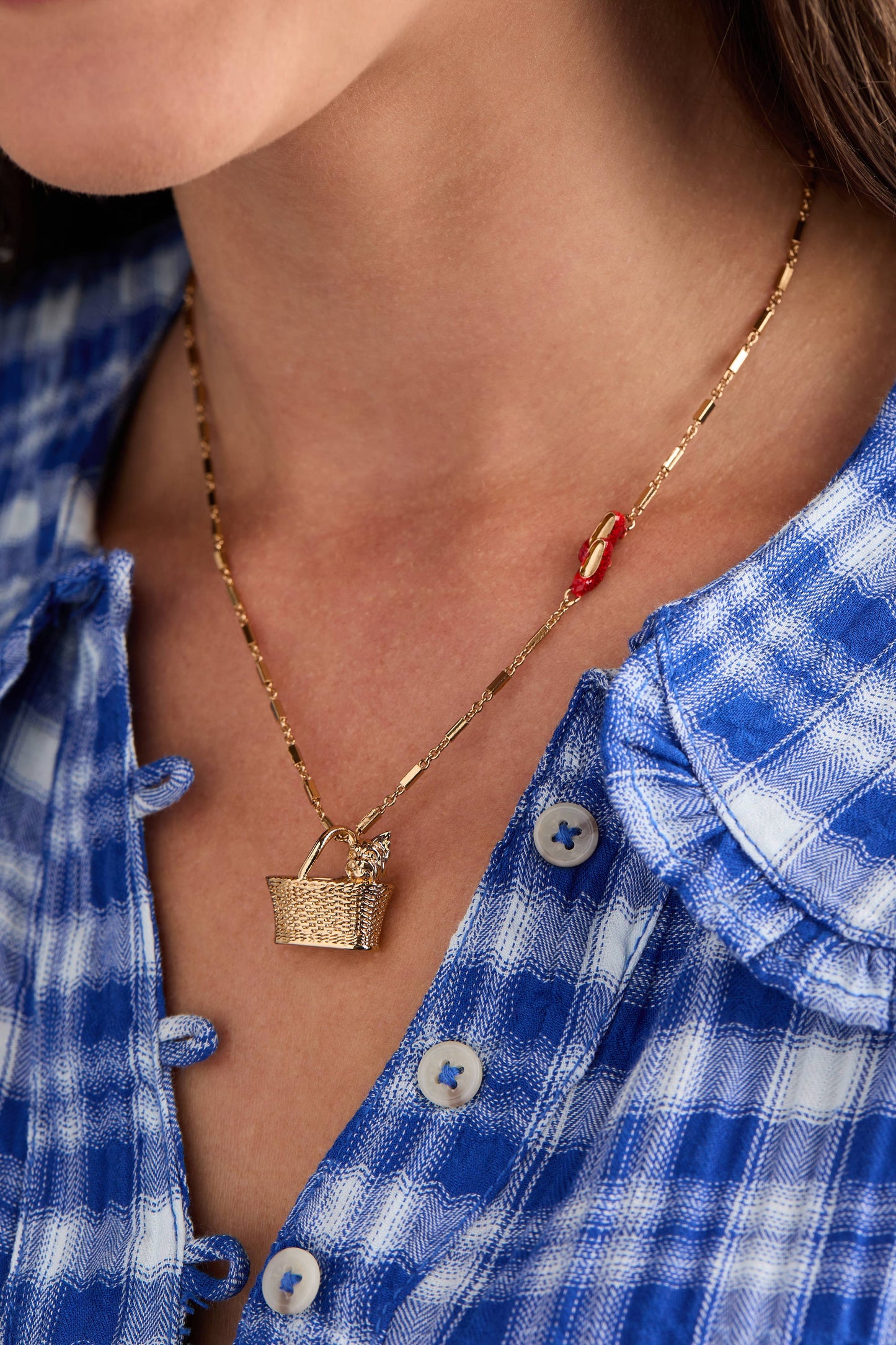 ALEX + ANI - The Wizard of Oz™ Dorothy & Toto Basket Pendant