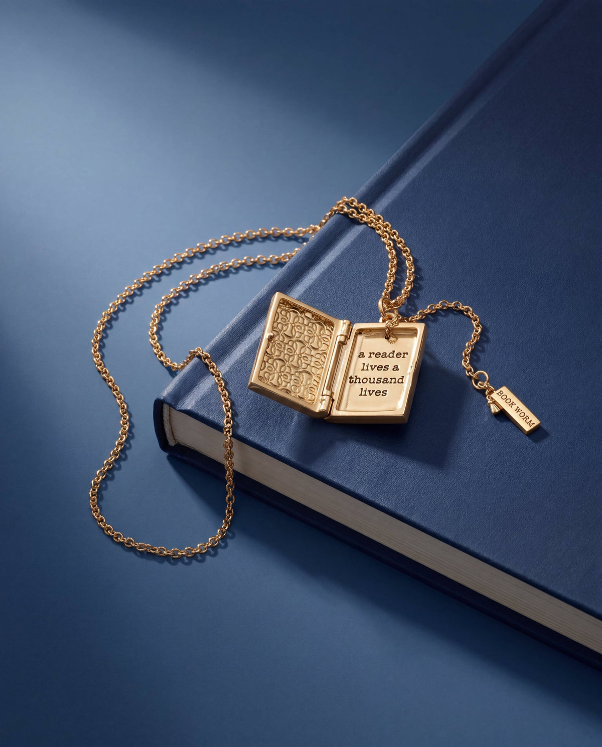 Alex & Ani 'A Reader Lives A Thousand Lives' Book Club Locket Pendant