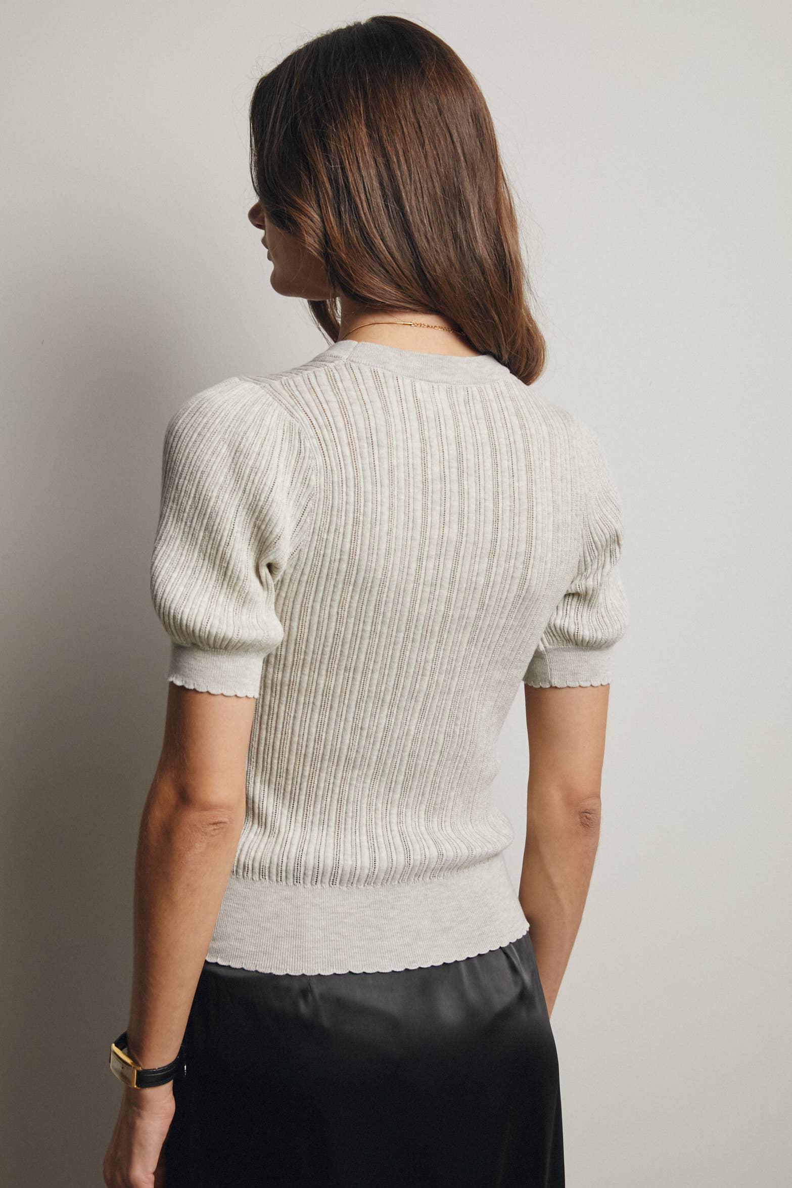 Forte- Textured Knit Puff Sleeve Top - 926 West