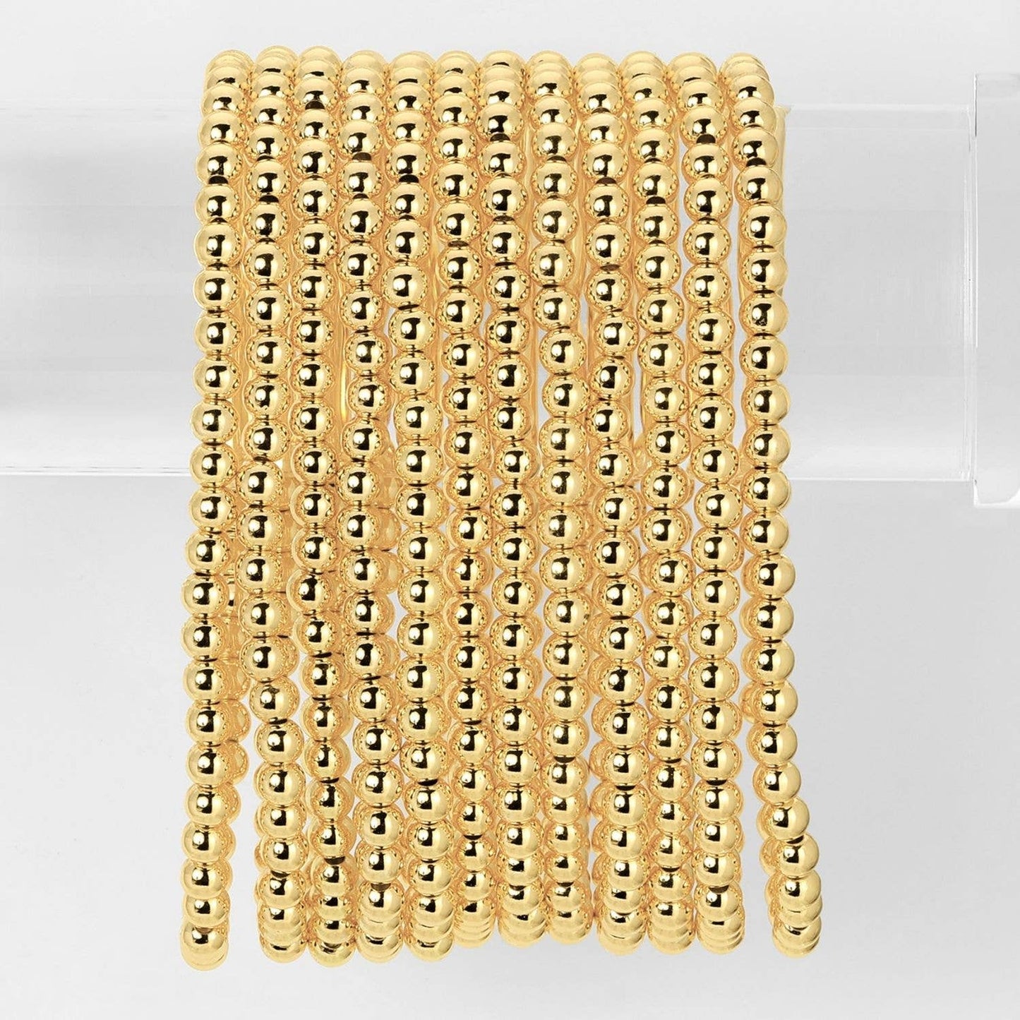 Splendid Iris -  4mm Bead Stretch Bracelet B3203 - 926 West