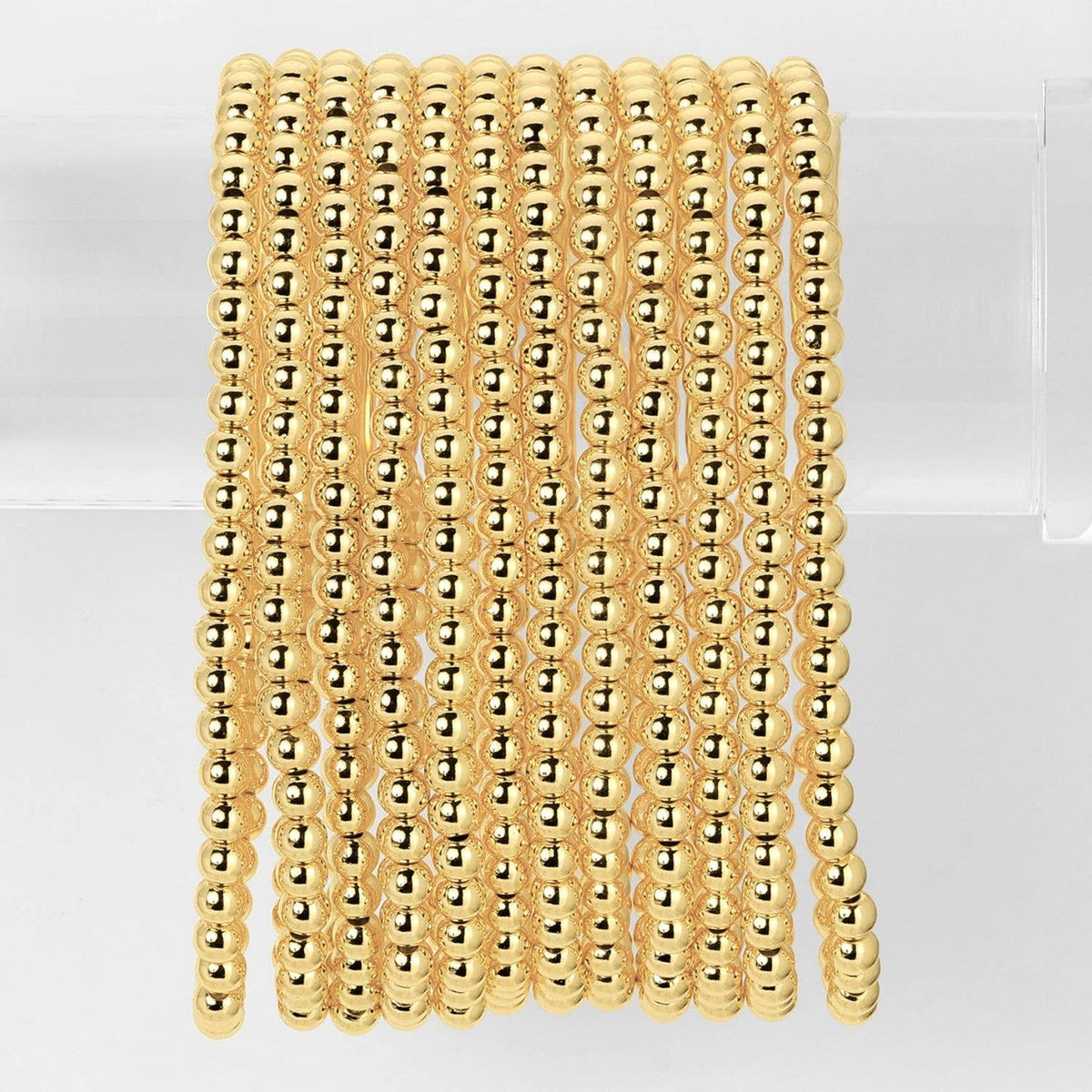 Splendid Iris -  4mm Bead Stretch Bracelet B3203