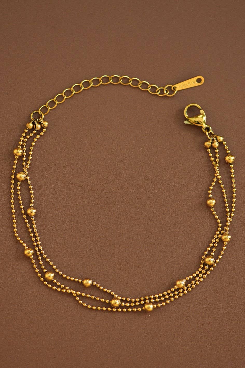 18K Gold Plated Waterproof Stainless Steel Chain Bracelet - 926 West