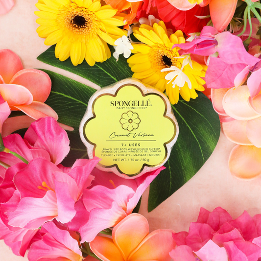 Coconut Verbena Daisy Spongette  | Soap Sponge | Soap Buffer Spongellé