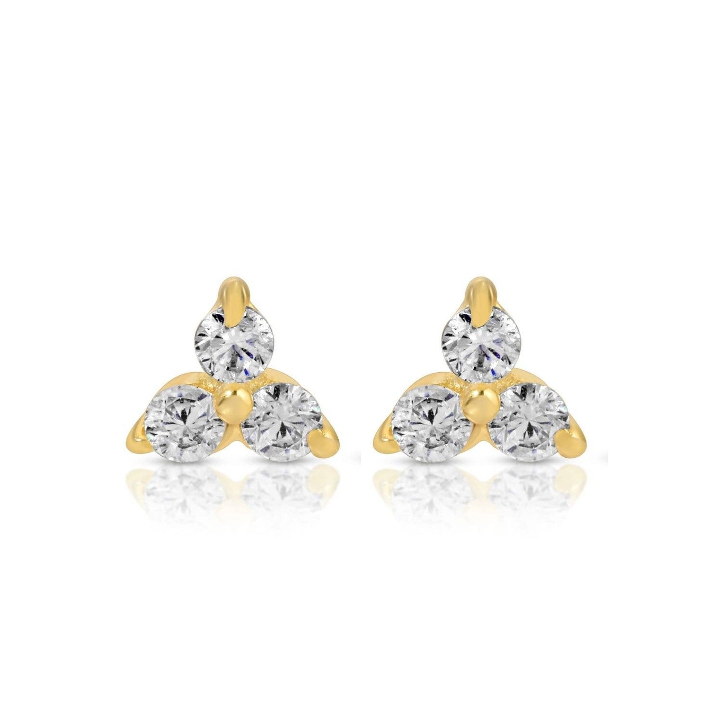 SPLENDID IRIS - Triple Cluster Studs on Velvet Tag - 926 West
