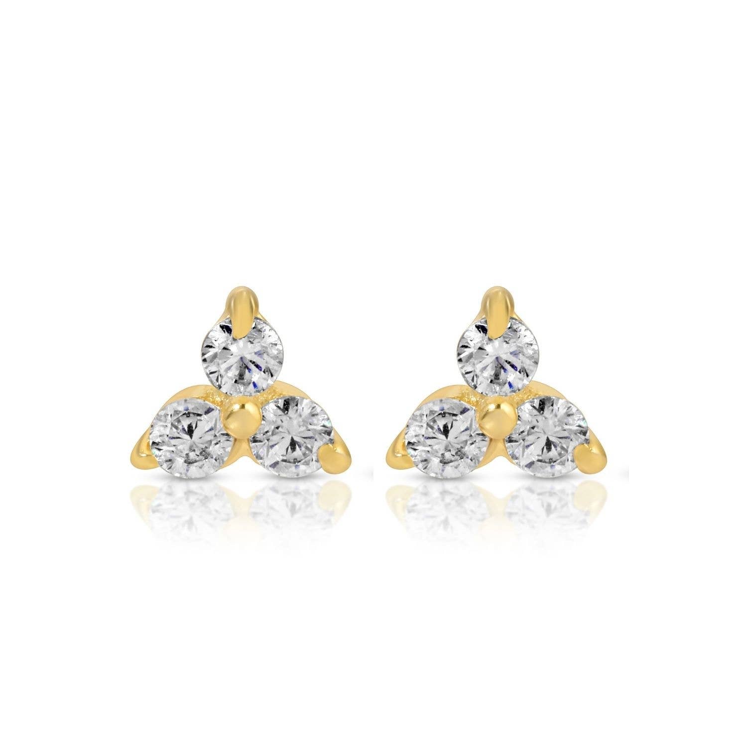 SPLENDID IRIS - Triple Cluster Studs on Velvet Tag - 926 West