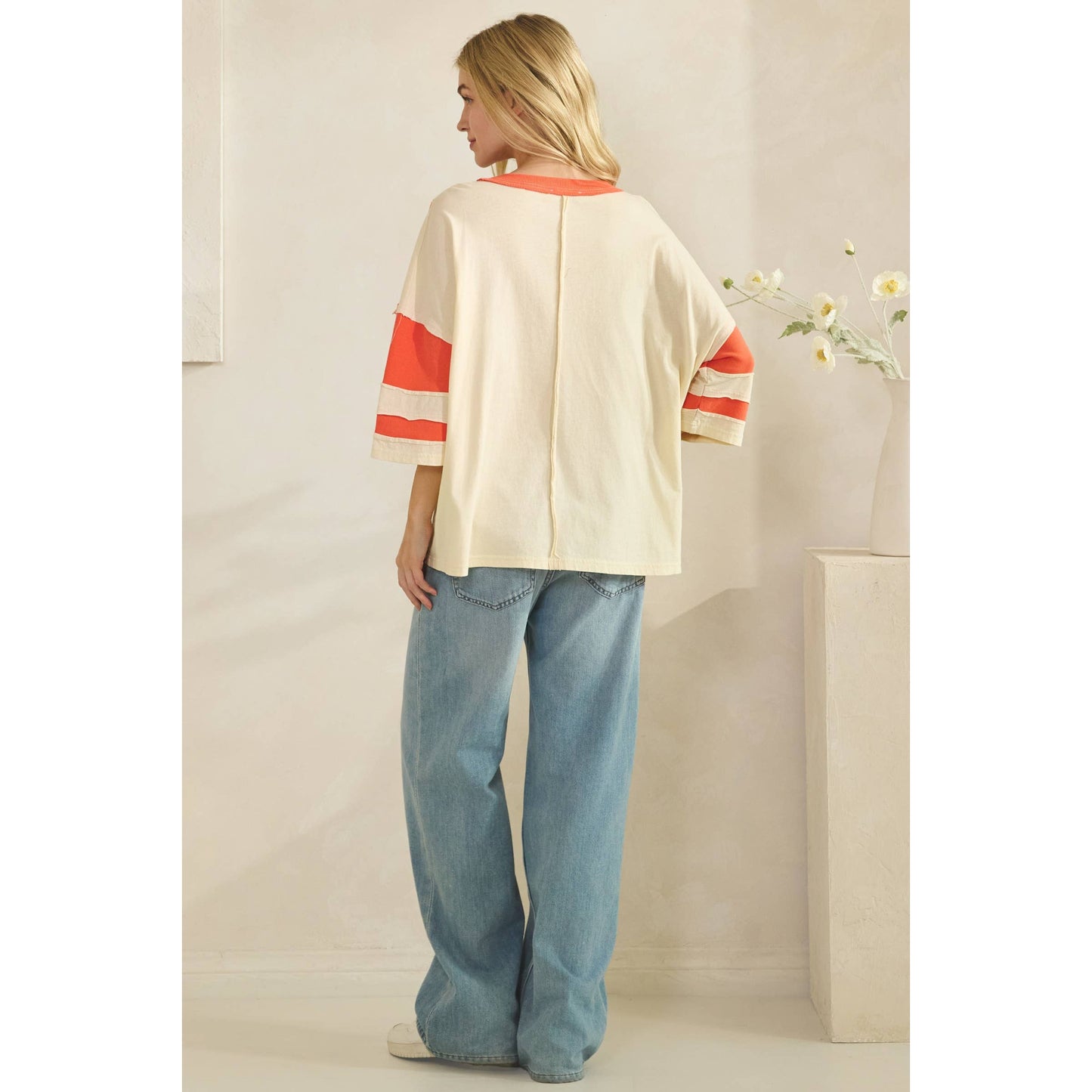 COLORBLOCK STAR PATCH APPLIQUE TOP (ST7725)