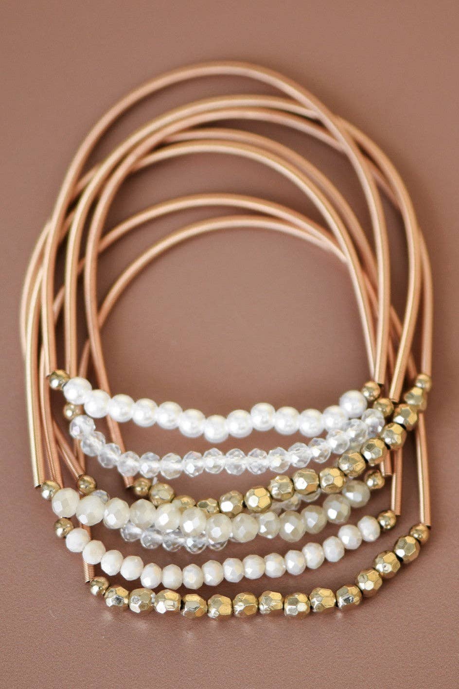 Boho Layered Spring Coil Guitar String Bracelet Set - 926 West