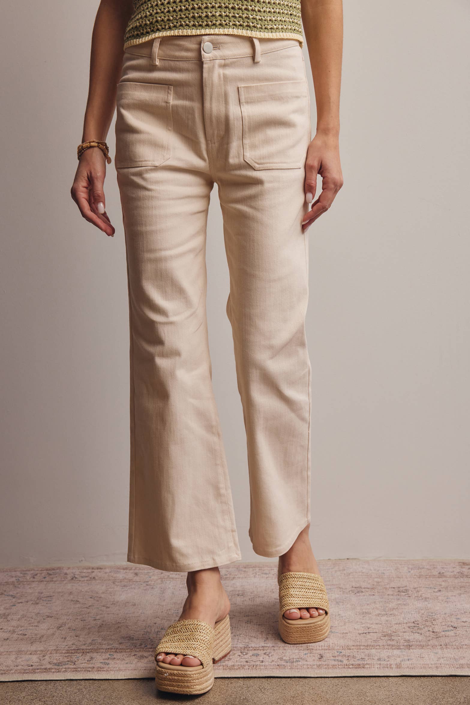 Stretch Cotton Twill Straight-Leg Pants - 926 West