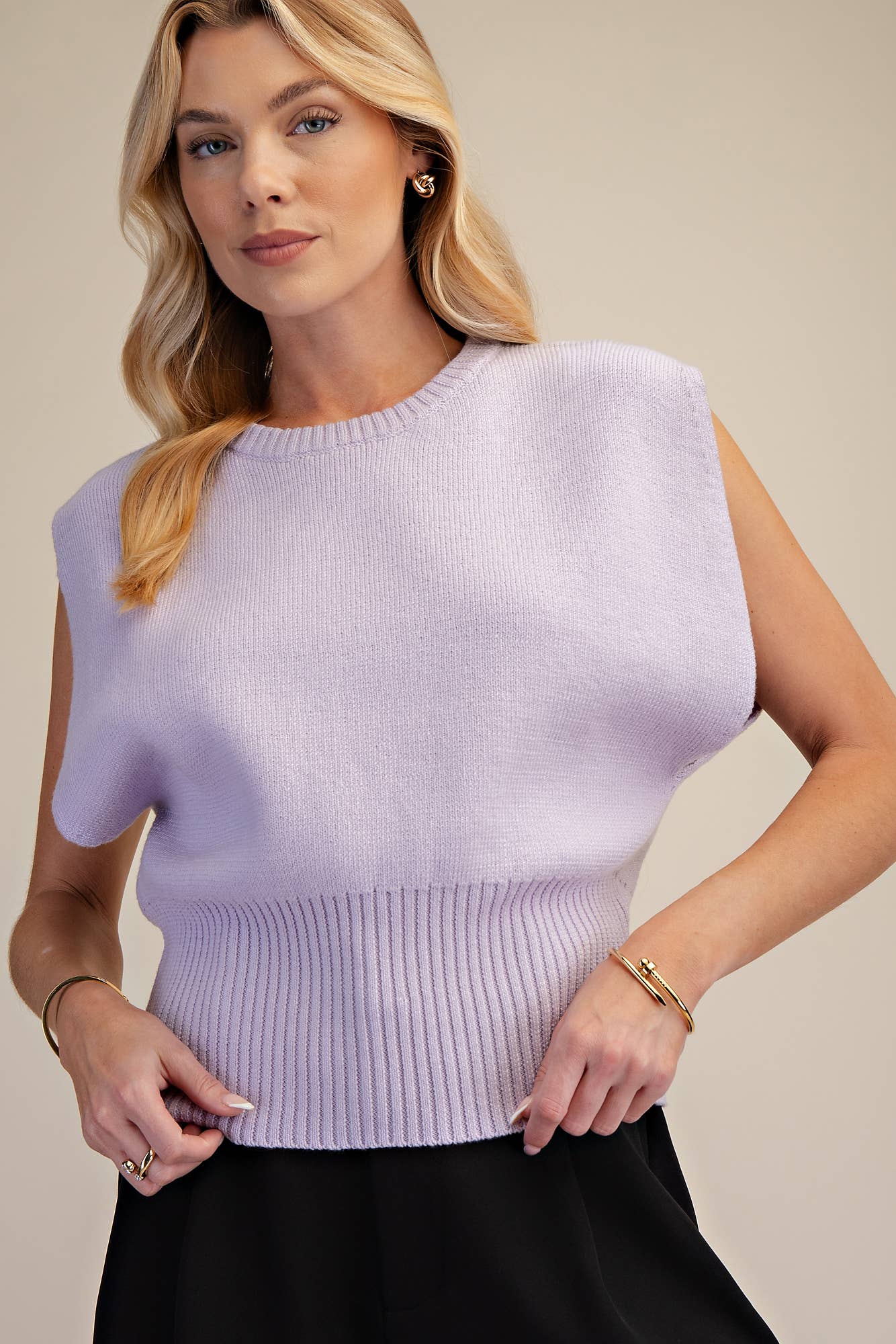 Sweater Vest With Wide Armhole