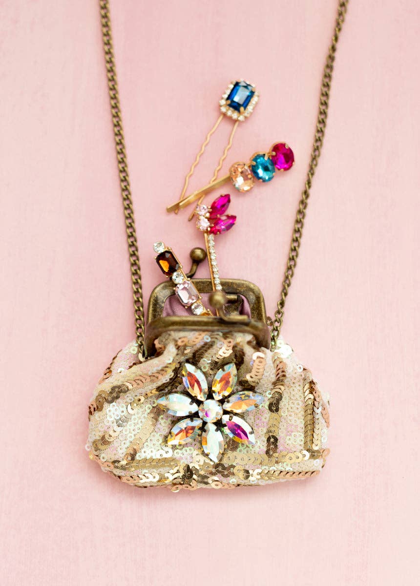 Deavaney Sequin Coin Purse in Pink Glam | Girls Mini Bag - 926 West