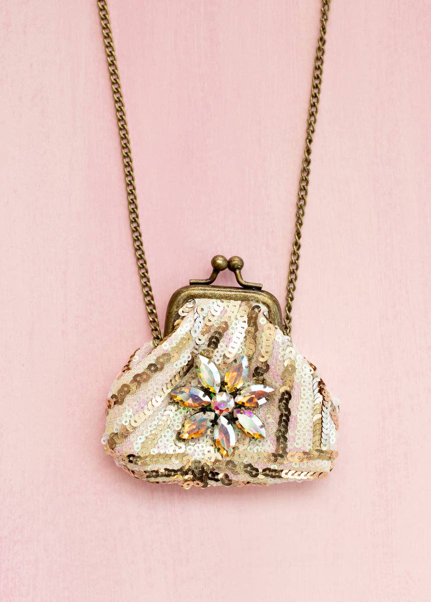 Deavaney Sequin Coin Purse in Pink Glam | Girls Mini Bag - 926 West