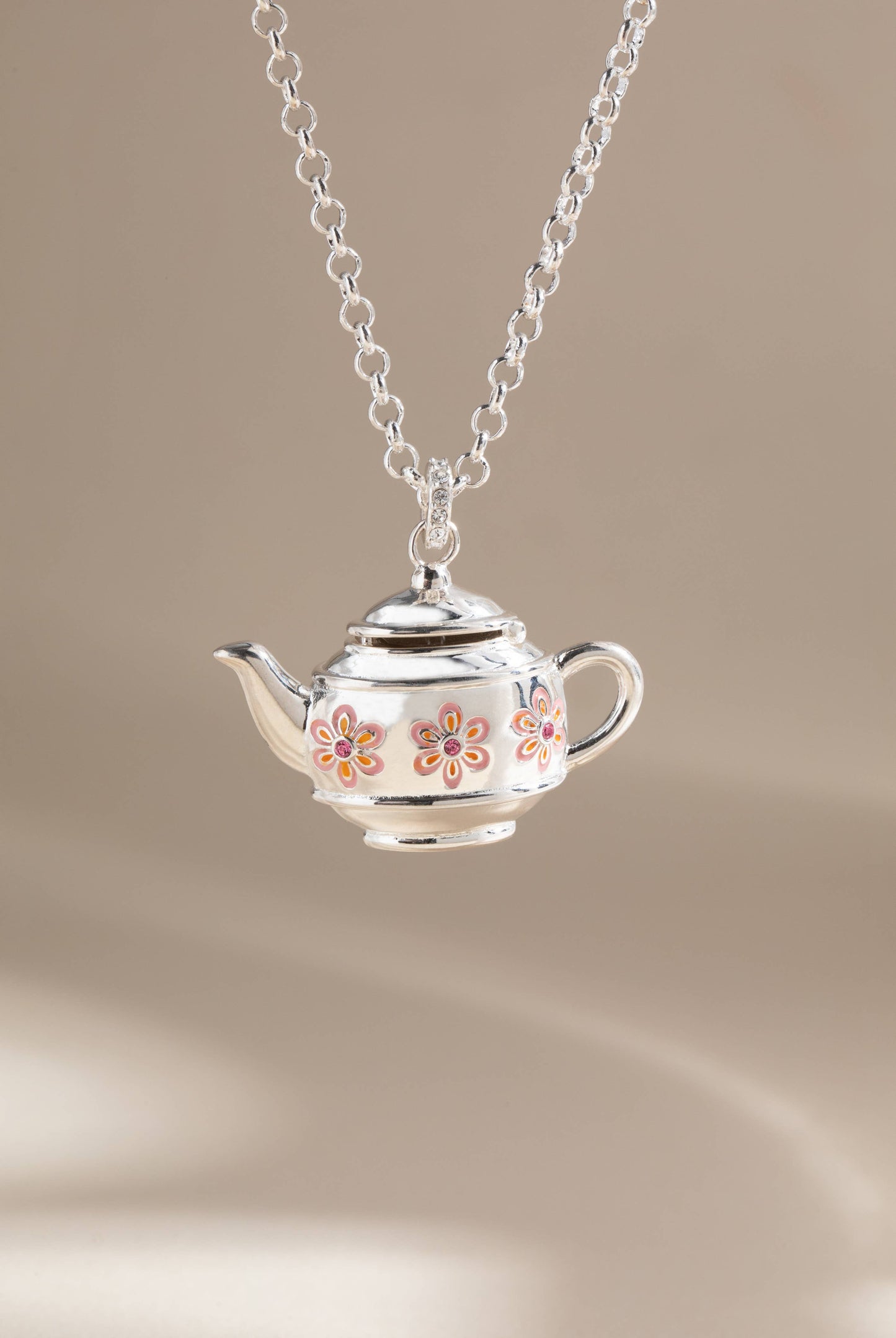 ALEX + ANI - Floral Teapot Locket Pendant Necklace - 926 West