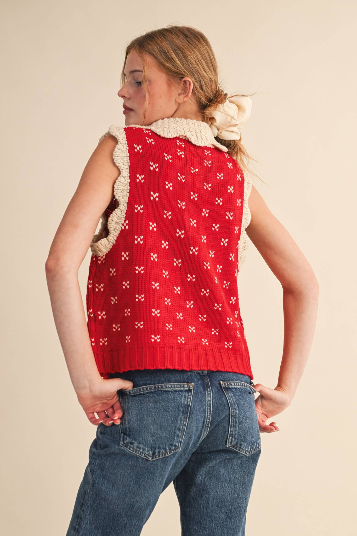 DOLL COLLAR SWEATER VEST - 926 West