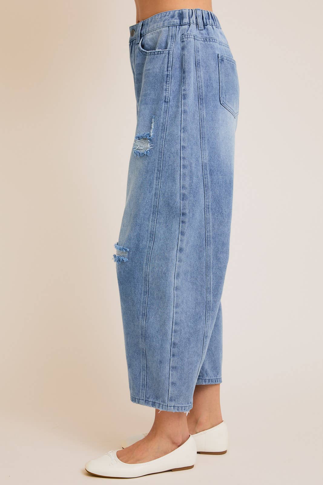 DISTRESSED BARREL JEANS 926 WEST