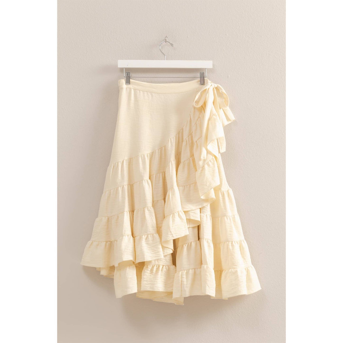 Cotton Candy Waist Tiered Wrap Maxi Skirt