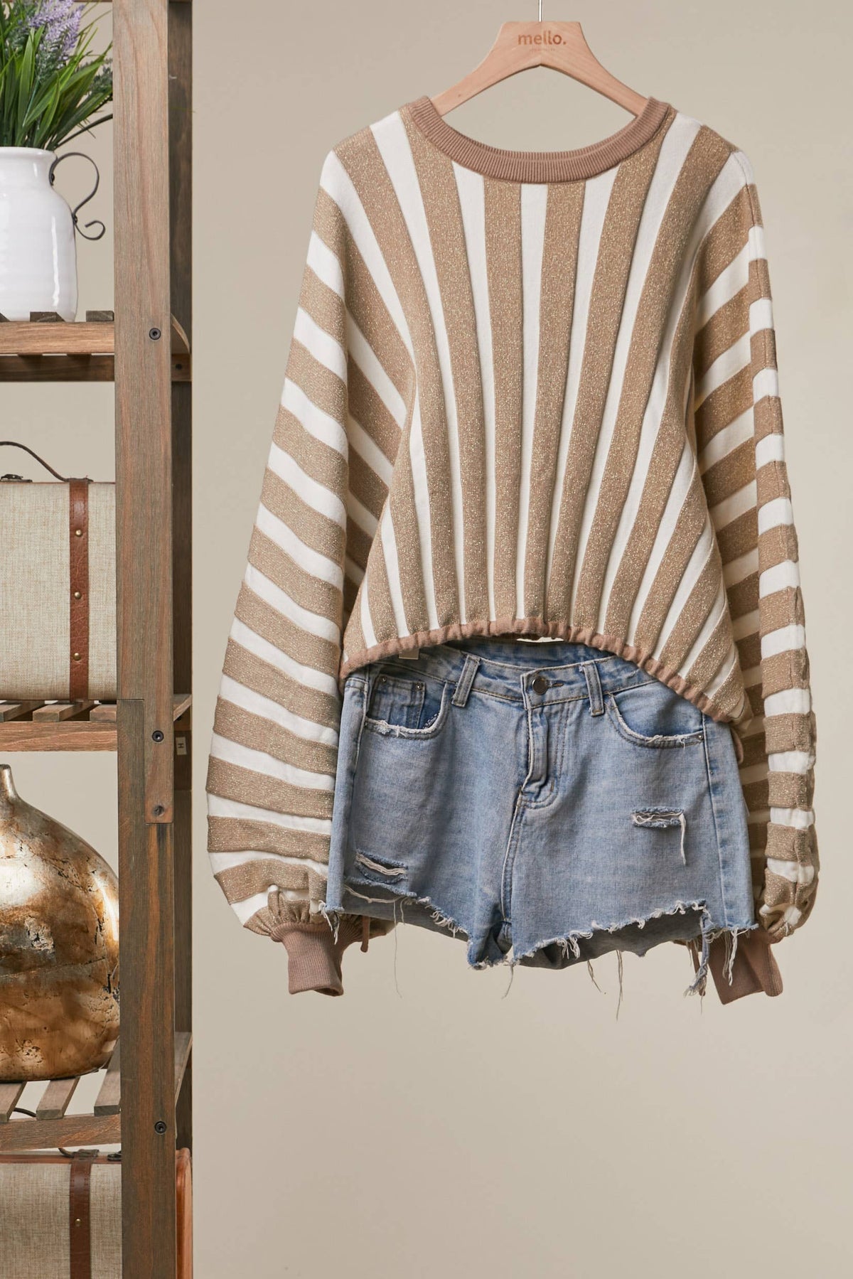 Mello Gold Stripe Sweater
