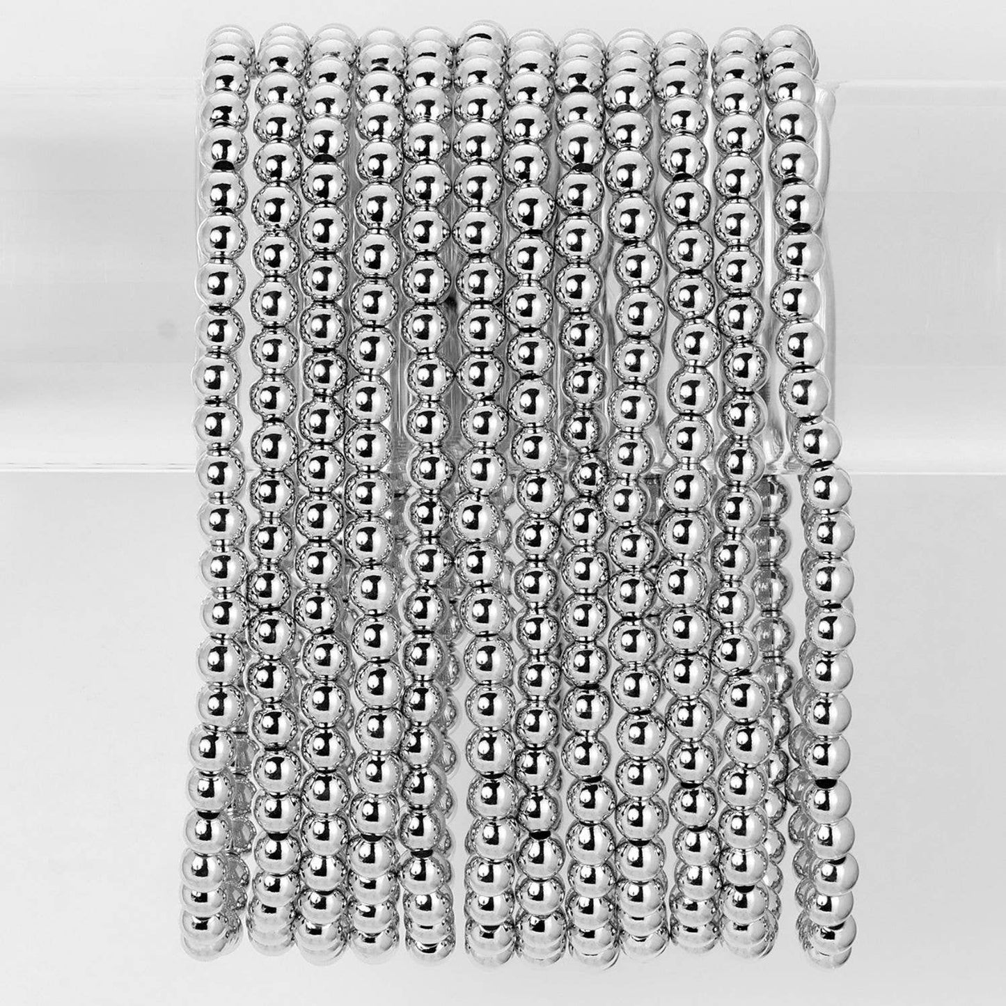 Splendid Iris -  4mm Bead Stretch Bracelet B3203