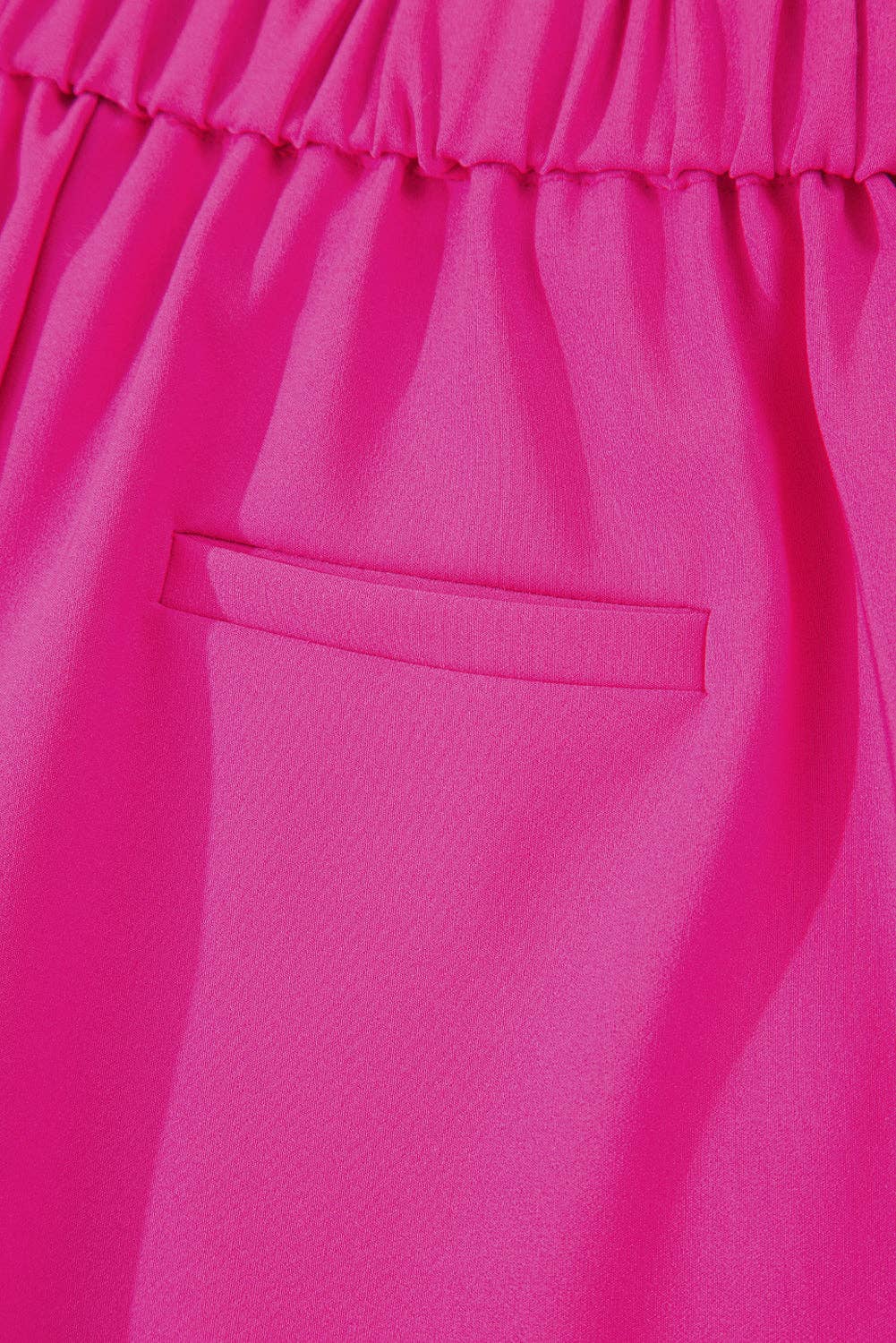 Solid Elastic Waist Pocketed Summer Shorts 926 West