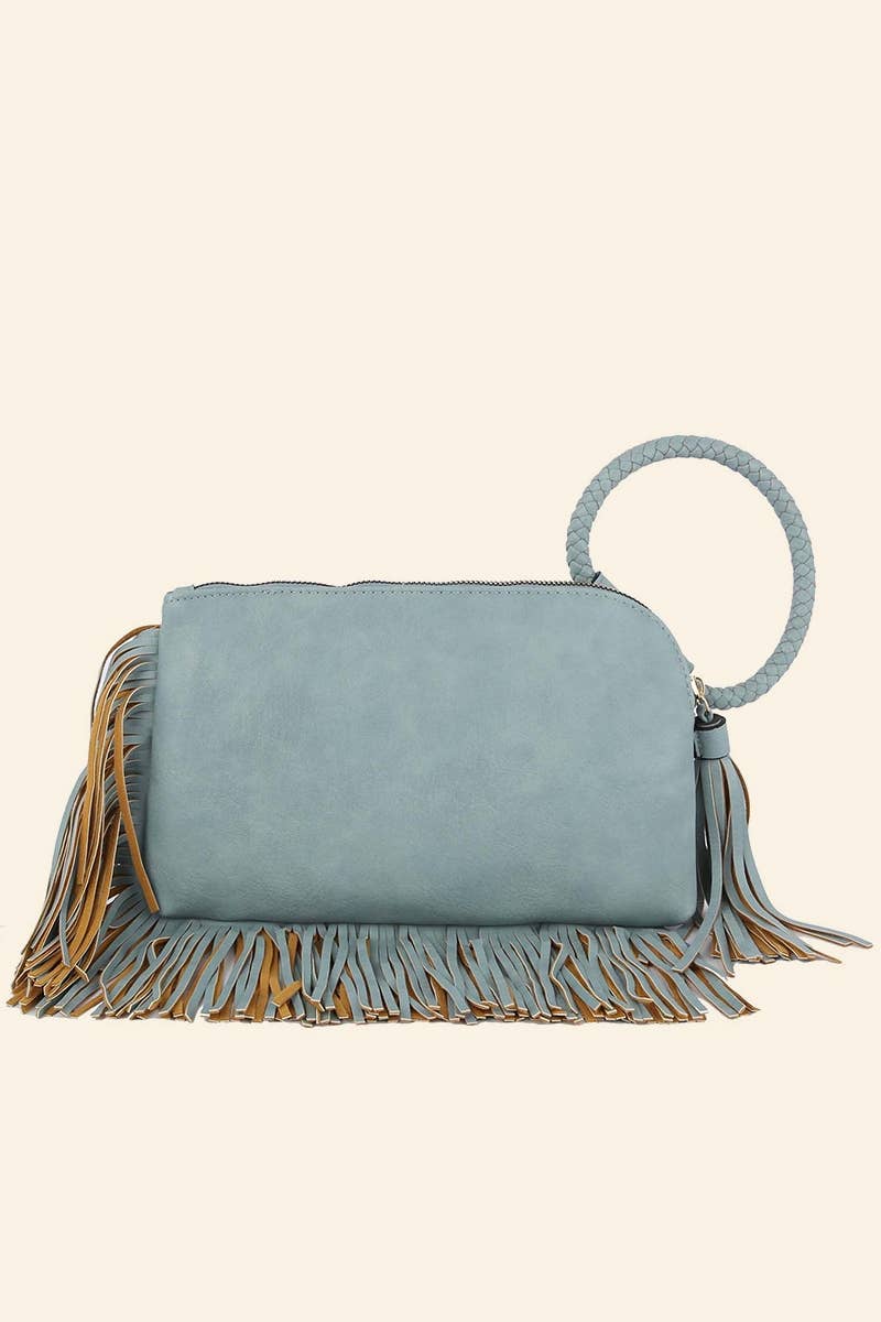 Fringe Cuff Clutch Tassel Wristlet Clutch Bag Anarchy Street