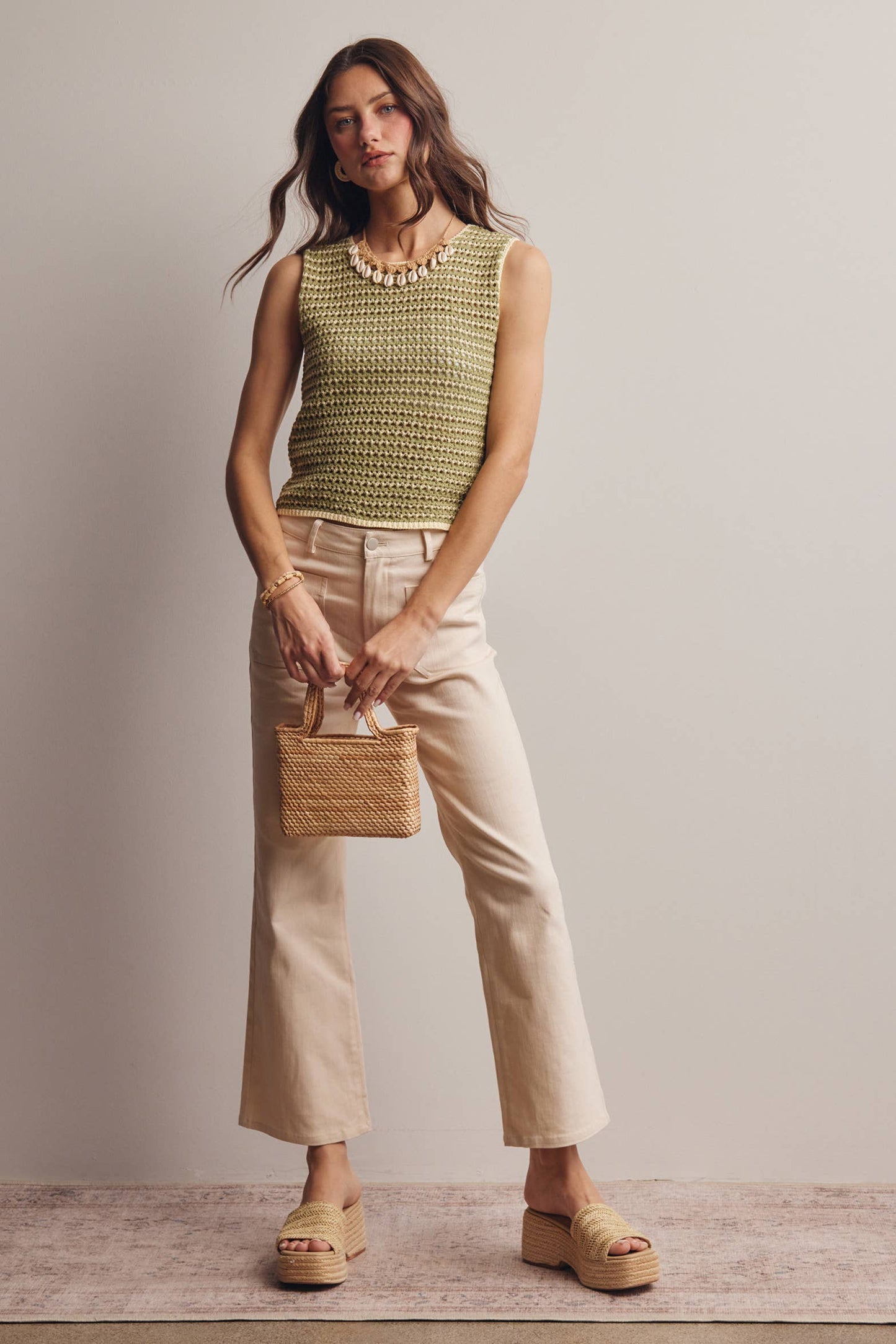 Stretch Cotton Twill Straight-Leg Pants - 926 West