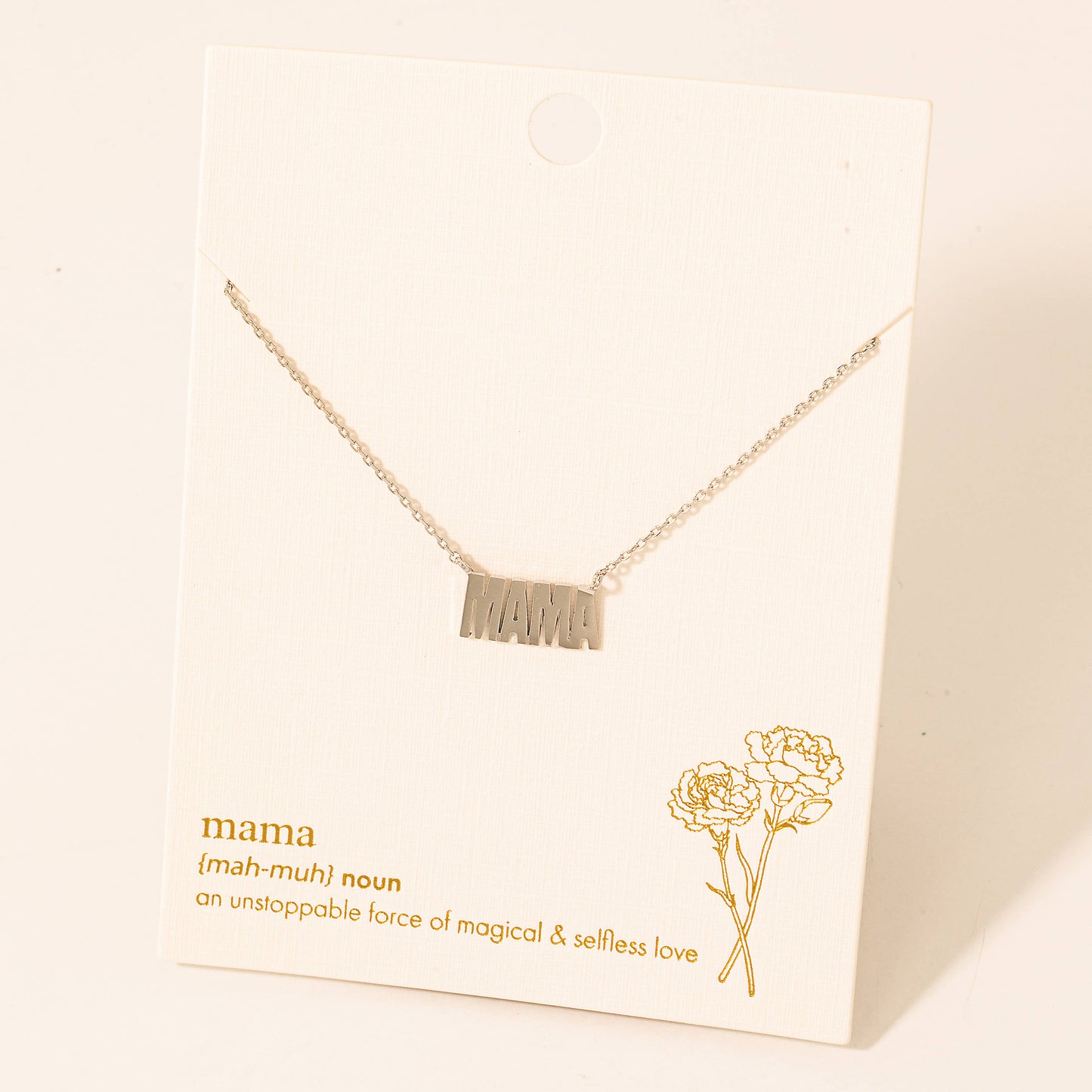 Mama Pendant Chain Necklace 926 WEST