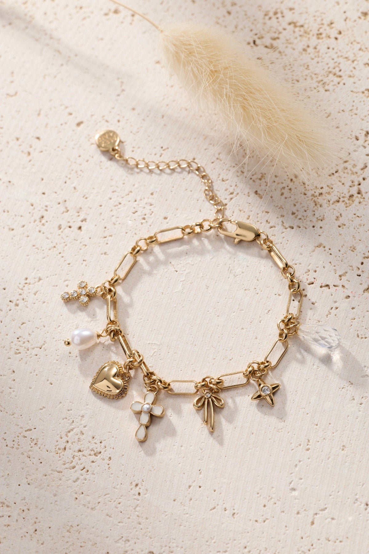 Alex & Ani Coquette Christian Charm Bracelet