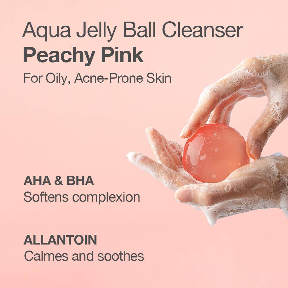 Be bare Exfoliating Aqua Jelly Ball Cleanser - Peachy Pink - 926 West