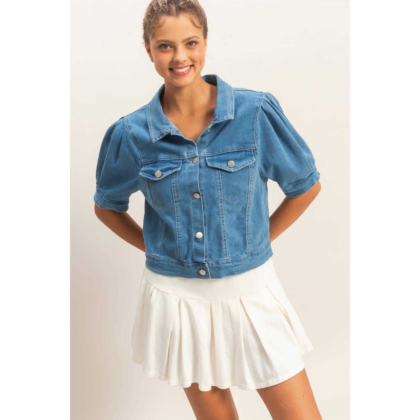 HYFVE Enzyme Washed Denim Jacket Vintage Feel Classic