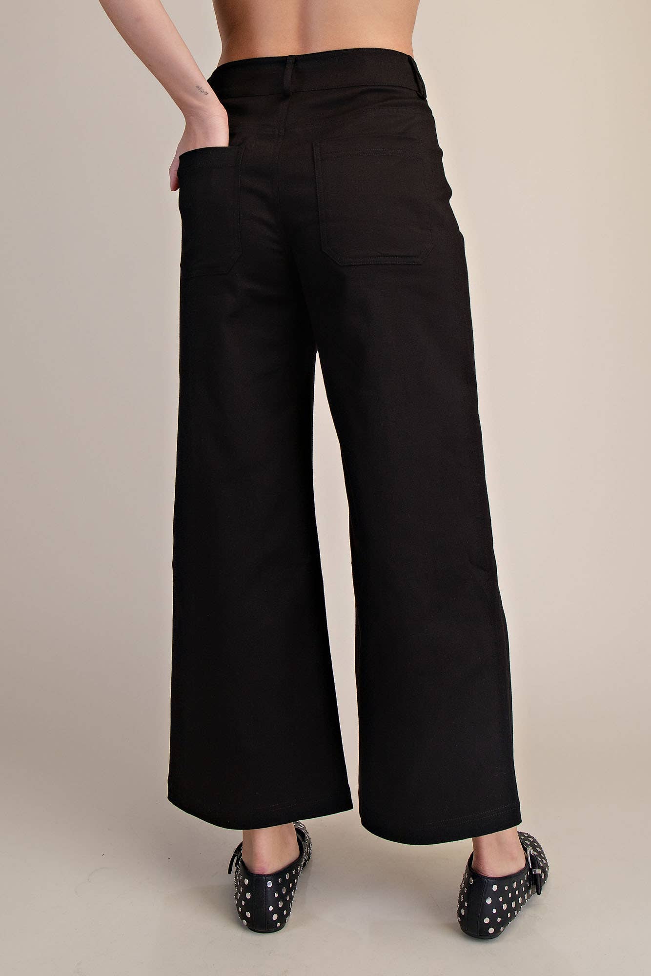 High Waist Wide Pants in Black