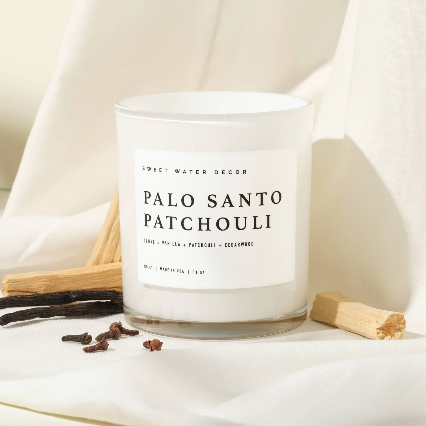 Palo Santo Patchouli 11 oz Soy Candle - Home Decor & Gifts Sweet Water Decor