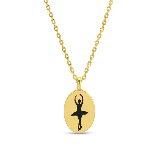Splendid Iris - Etched Ballerina Oval Pendant Necklace - 926 West