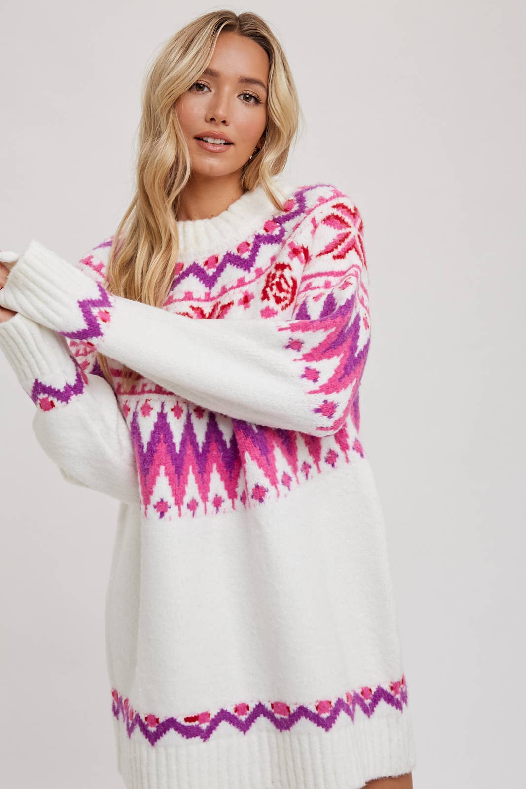 FAIR ISLE SWEATER DRESS Bluivy