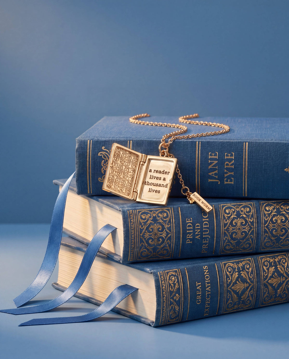 Alex & Ani 'A Reader Lives A Thousand Lives' Book Club Locket Pendant