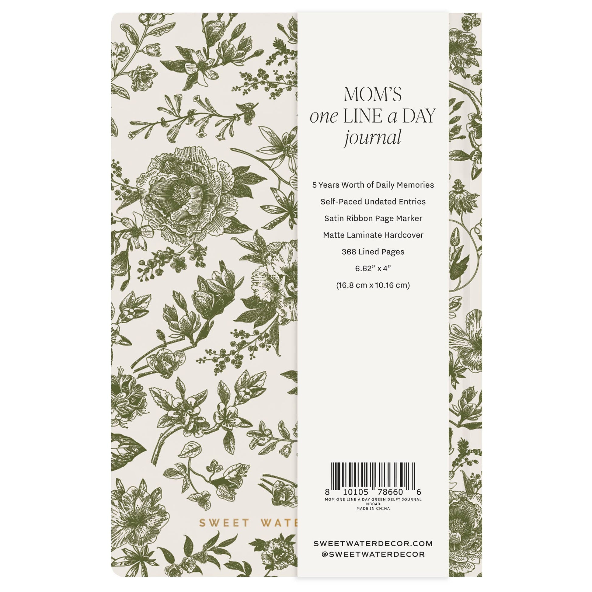 Mom's One Line A Day Journal - Mother's Day Gifts Sweet Water Decor