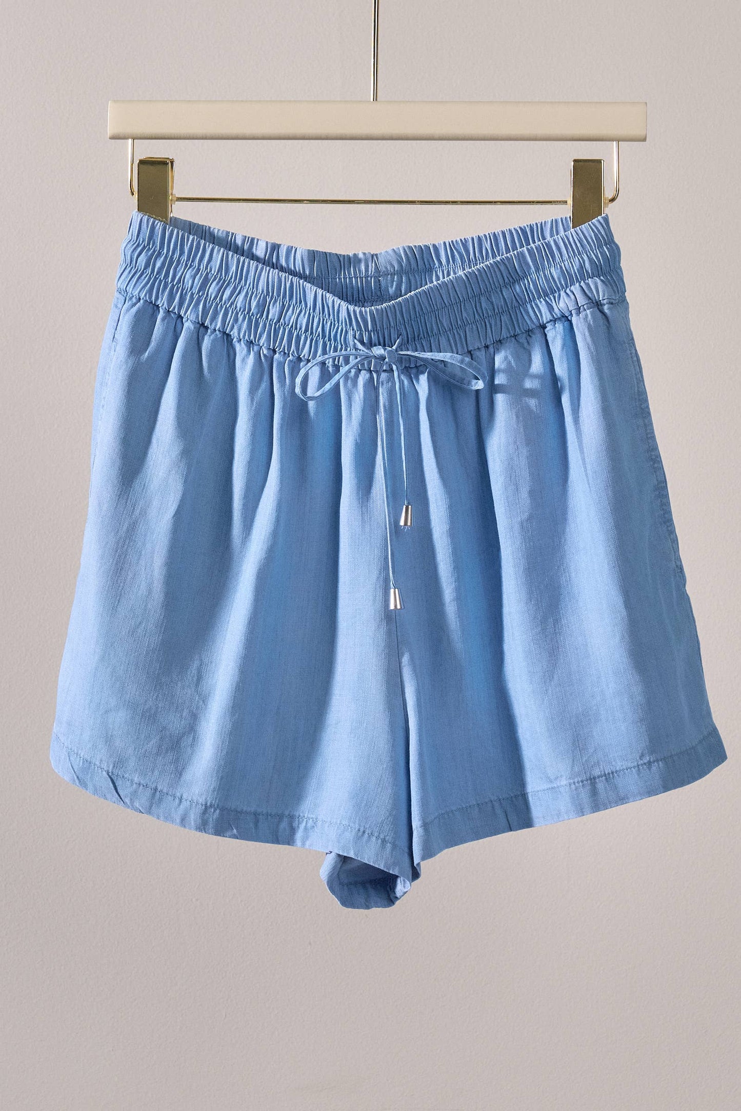 Everyday Chambray Drawstring Shorts - 926 West