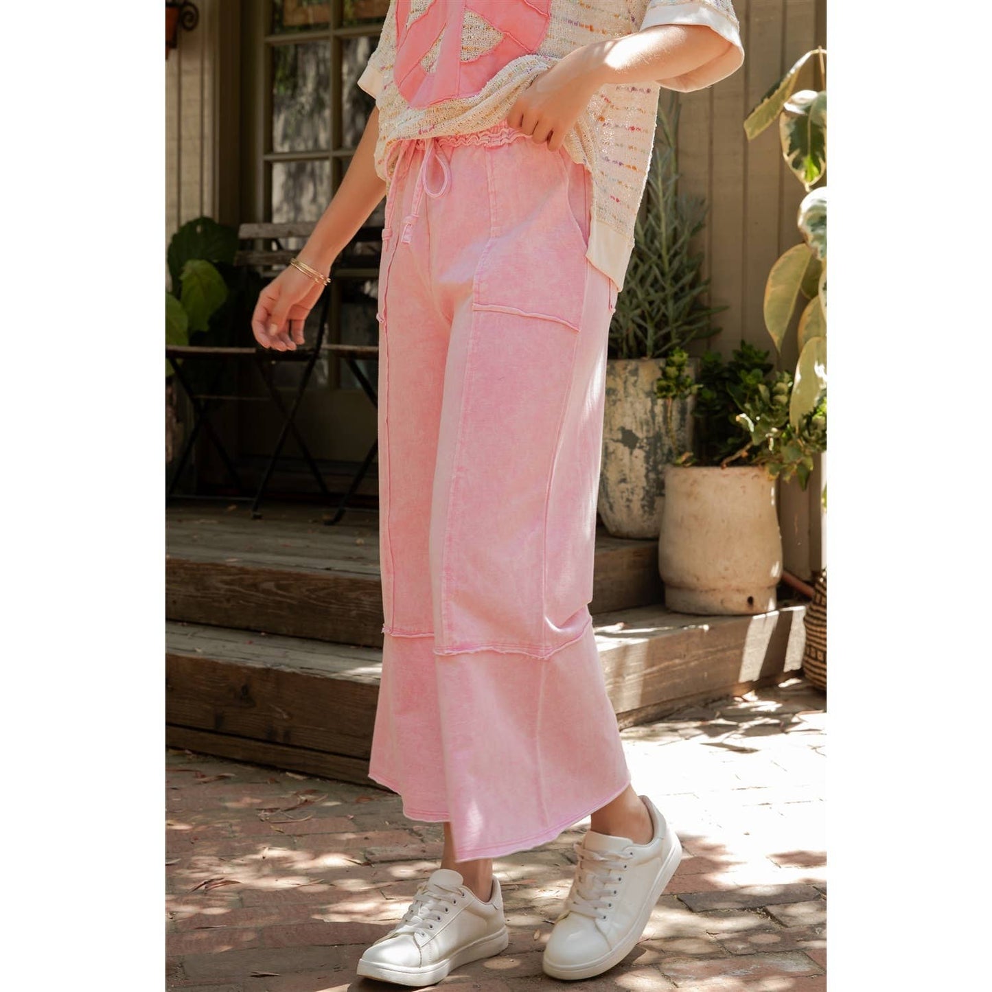 Mineral Washed Terry Knit Pants