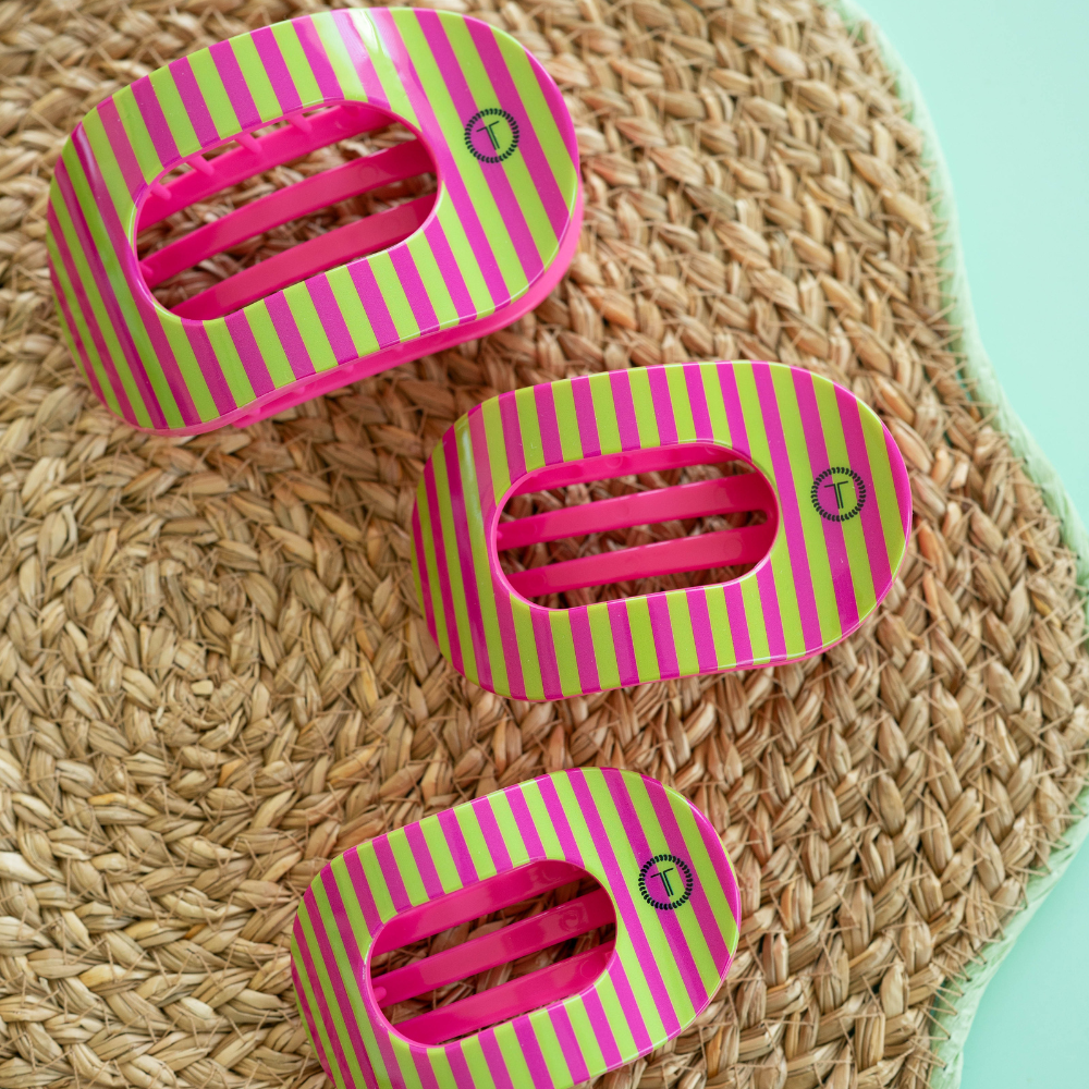 Teleties - Summer Crush | Large | Flat Round Hair Clip