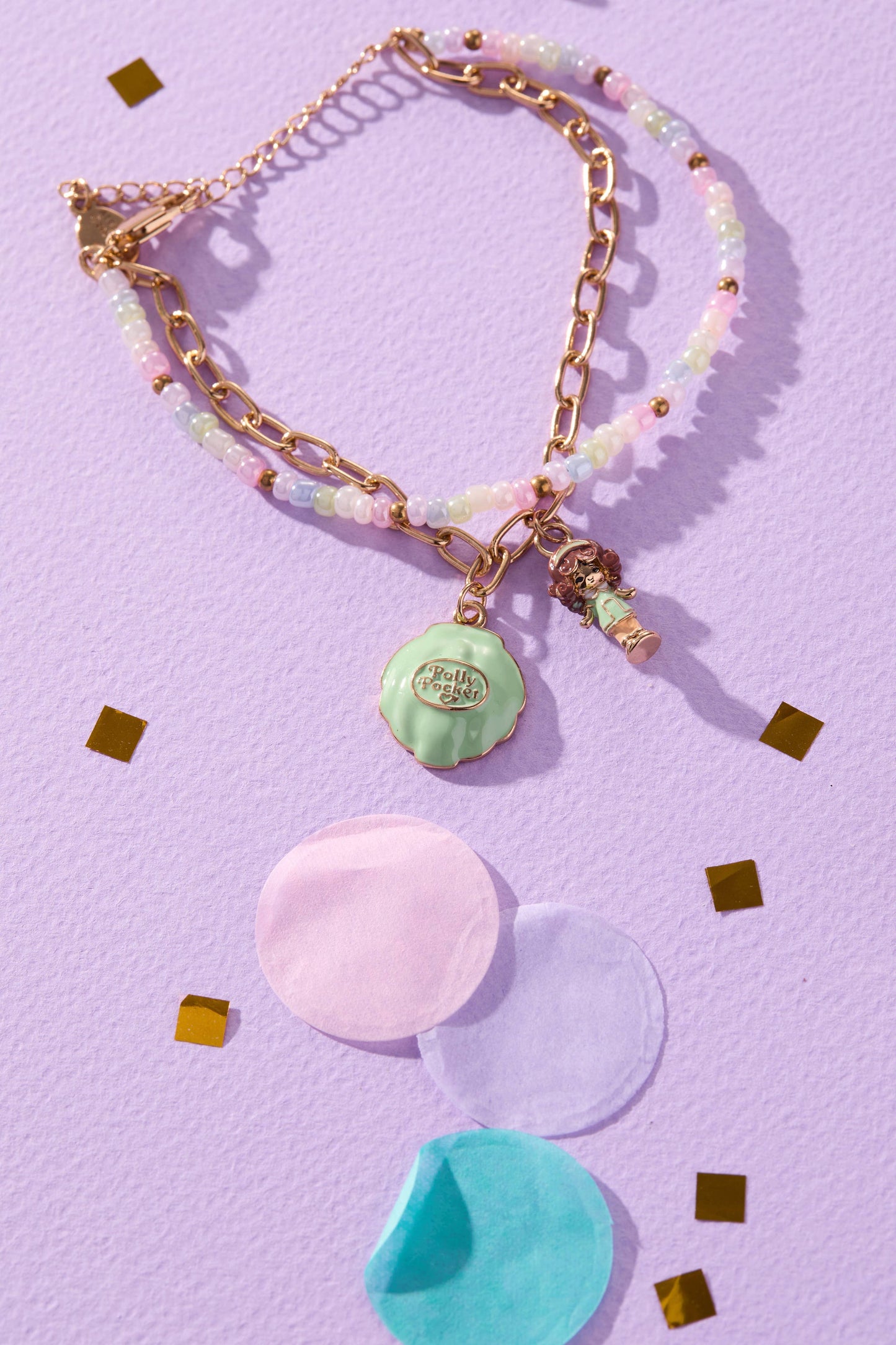 ALEX & ANI - Polly Pocket™ 2 Row Charm Bracelet