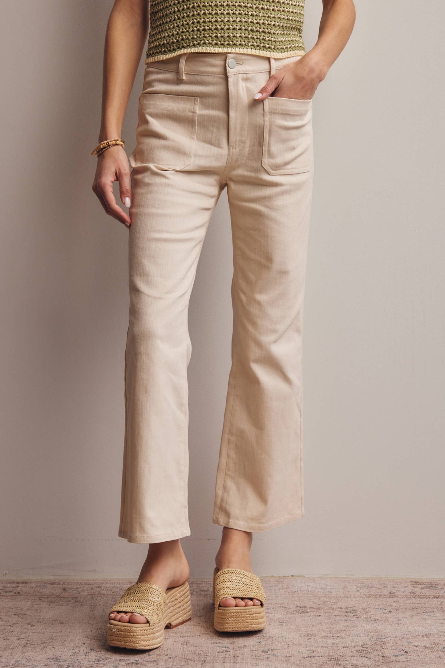 Stretch Cotton Twill Straight-Leg Pants - 926 West