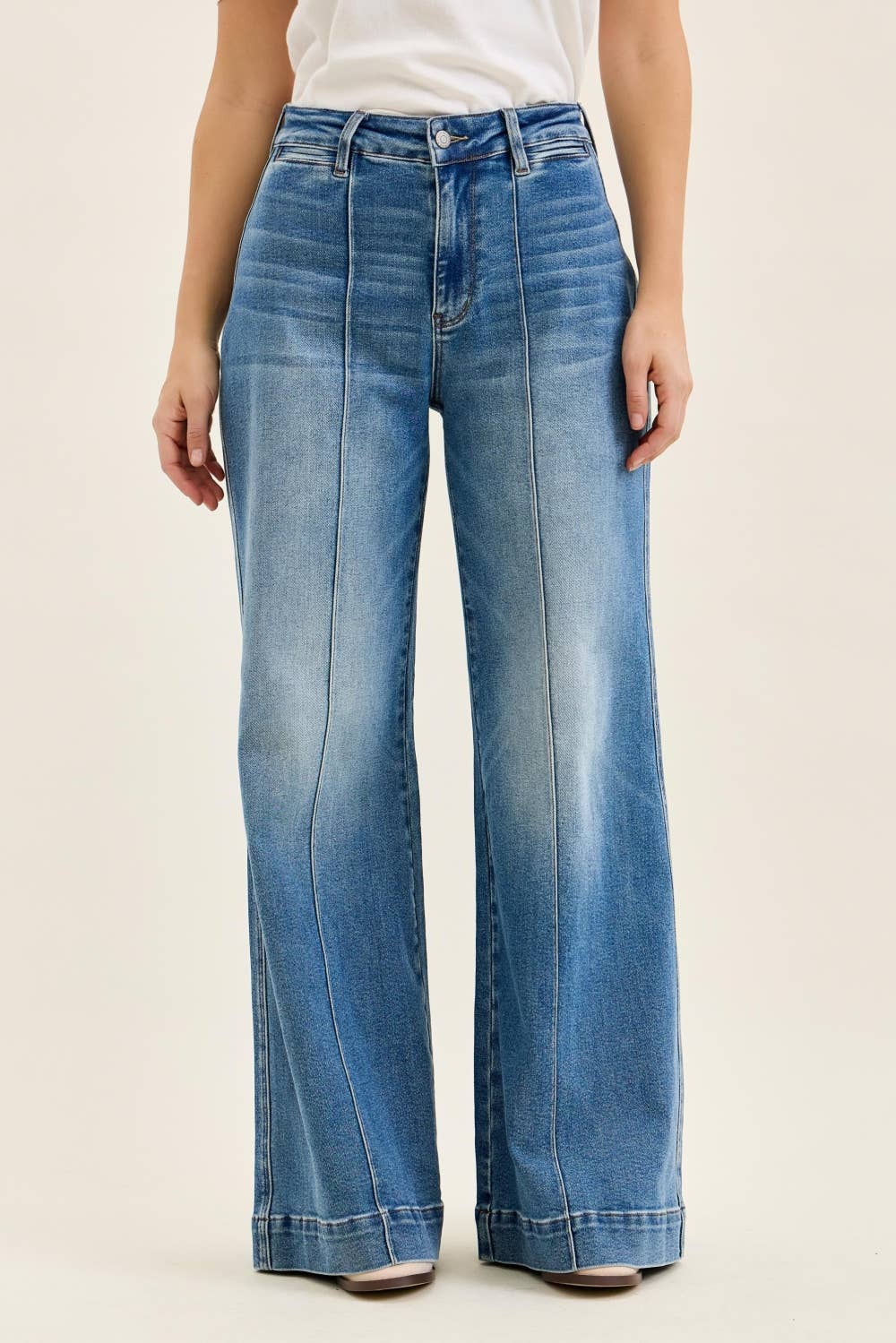Judy Blue Multi Inseam Palazzo Shield Pocket Jeans