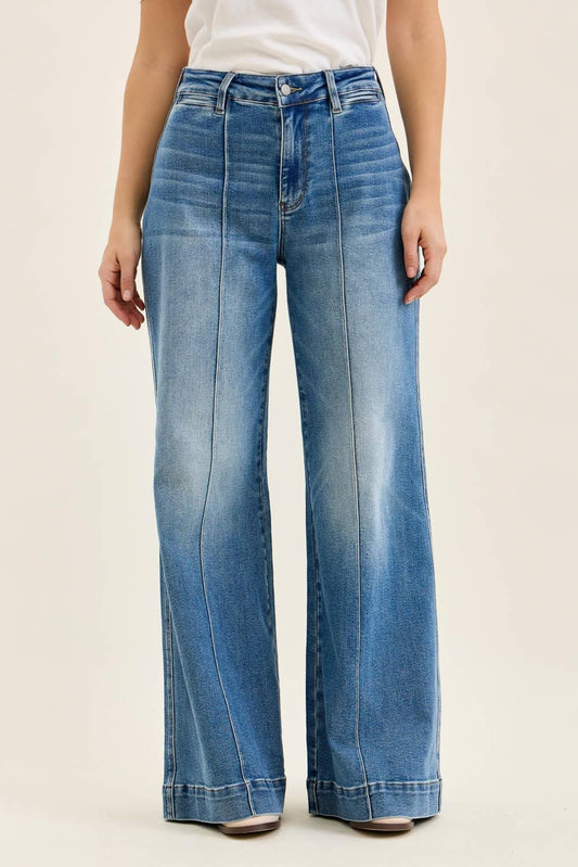 Judy Blue Multi Inseam Palazzo Shield Pocket Jeans