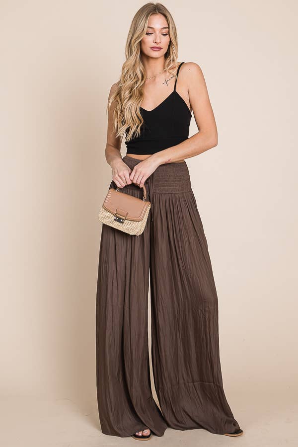Ruched waist wide resort pants JBJ1036 926 WEST