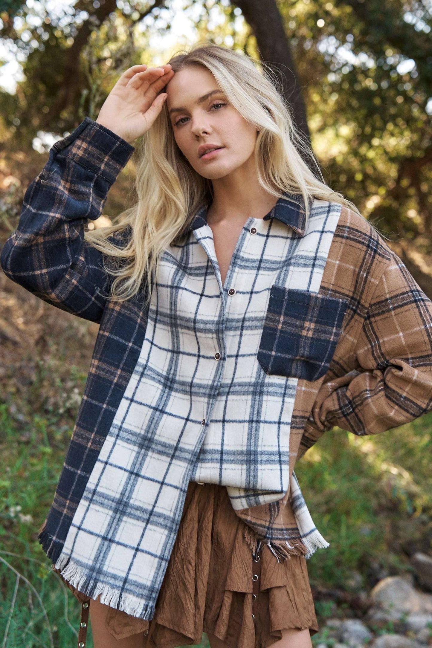 Plaid Oversize Shacket Mello.