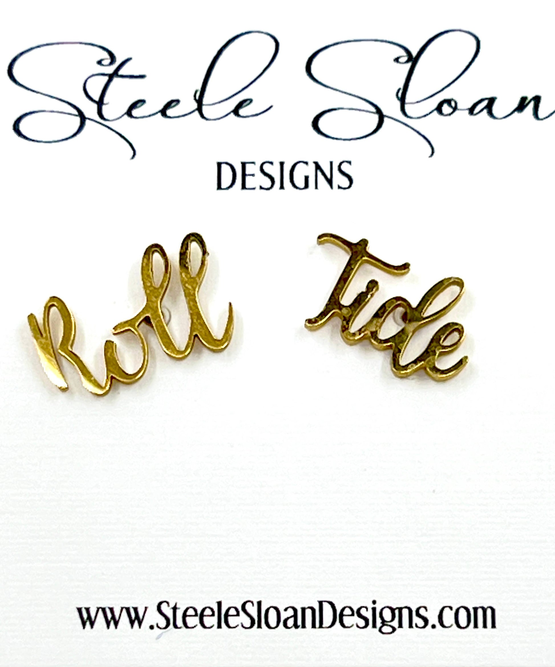Roll Tide Earrings Gift for Alabama Fan, Bama Gift Licensed Steele Sloan Designs