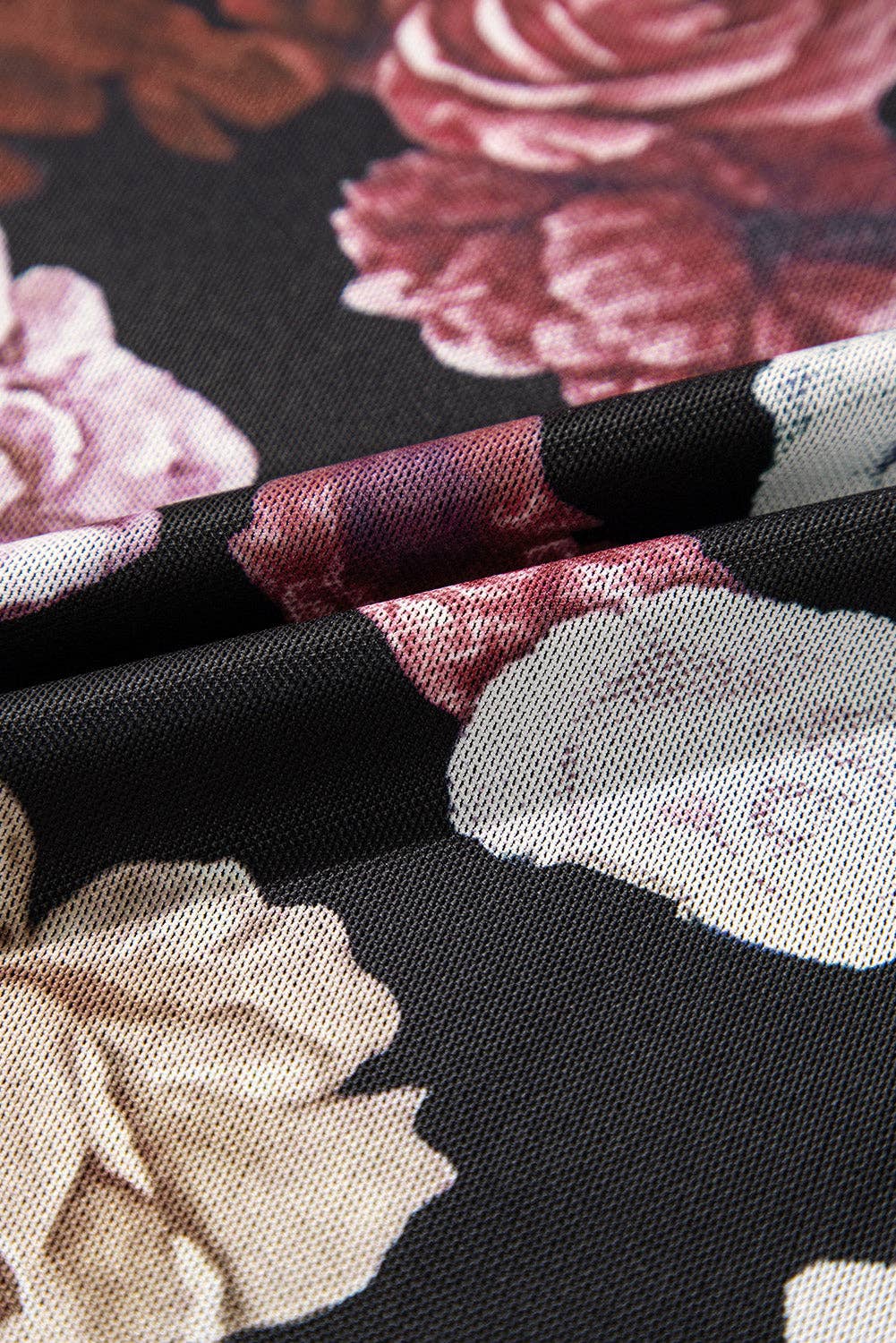 Floral Mesh Long Sleeve Top LALA LOO