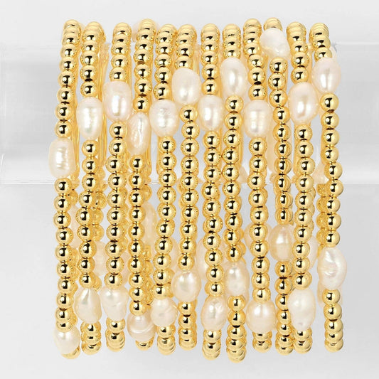 Splendid Iris 4mm Stretch Medium Pearl Bracelet B3413 - 926 West