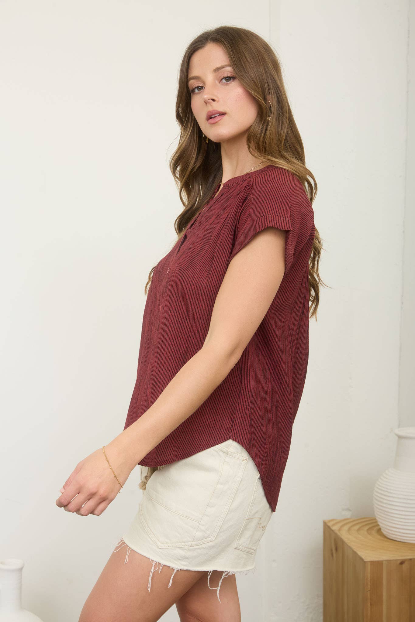BLU PEPPER - INSTRIPE SHORT CUFF SLEEVE BUTTON DOWN SHIRT - 926 West